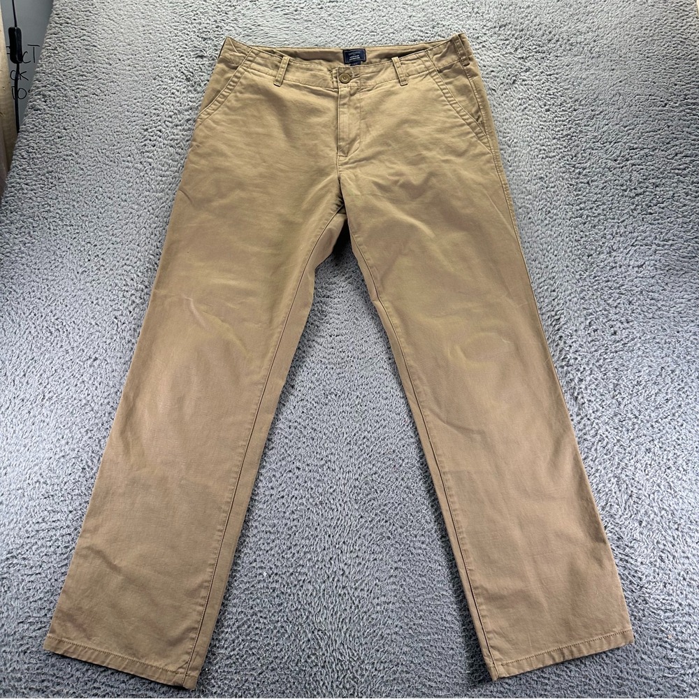 Gap Pant Mens 34x32 Brown Cotton Khakis Straight Leg Travel Workwear Utility